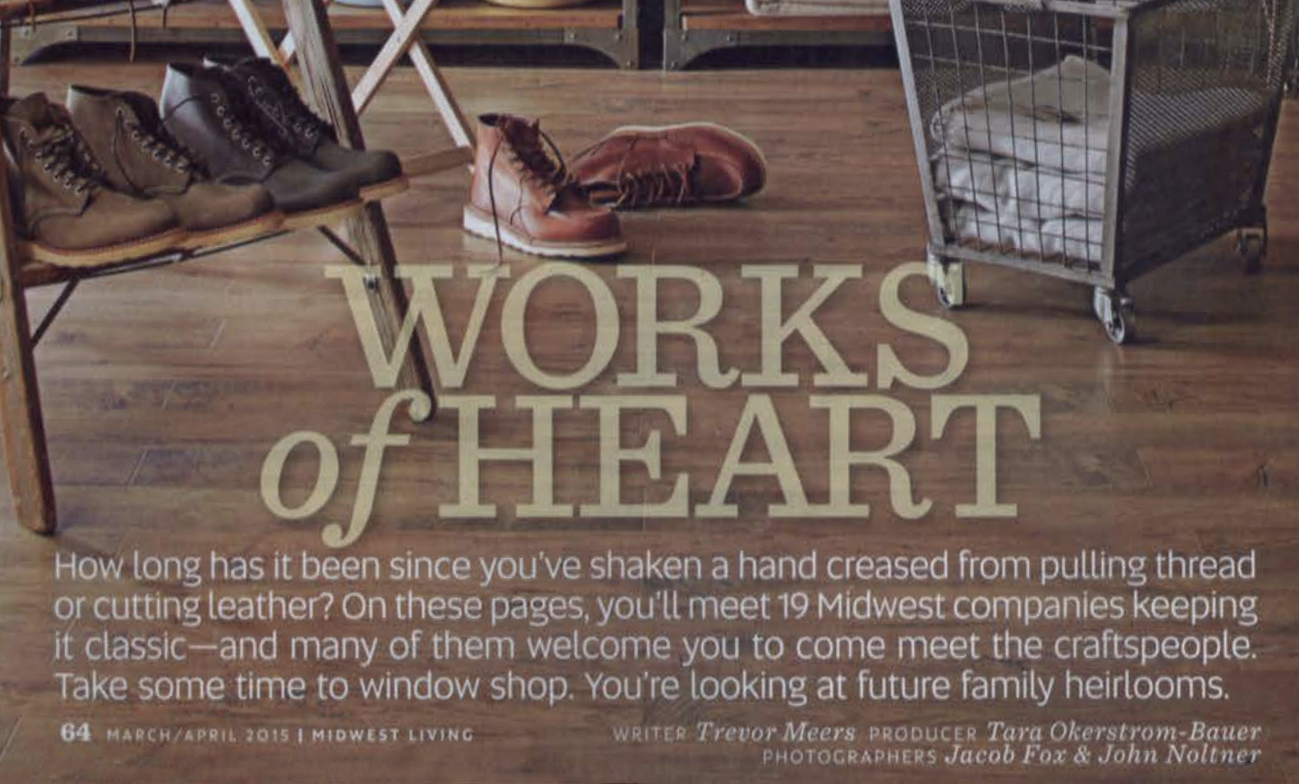 Midwest Living Magazine "Works of Heart"