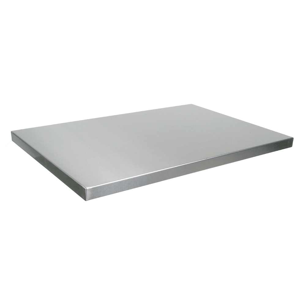 1-1/2″ Thick – Stainless Steel Countertops w/ 6″ Boxed Backsplash 30″ Wide  - John Boos & Co