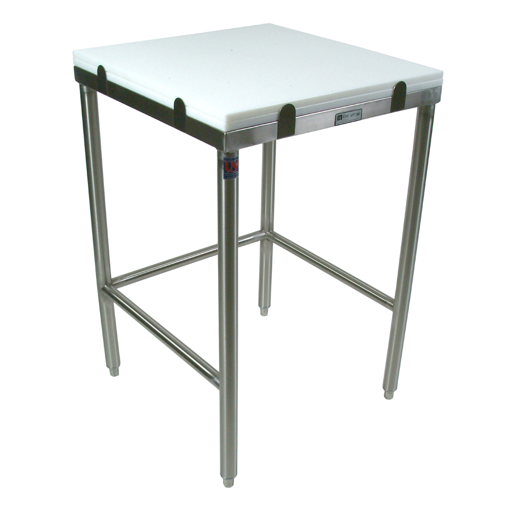 John Boos Work Table - Wood Top w/ Galvanized Base (30x72)