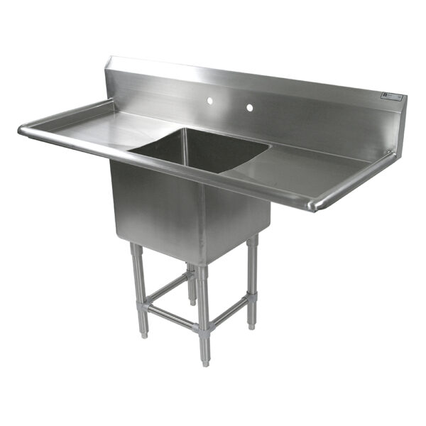 Compartment Sinks, 1-Bowl, 2 Drainboard, 12" Deep Bowl (PRO-BOWL SERIES)