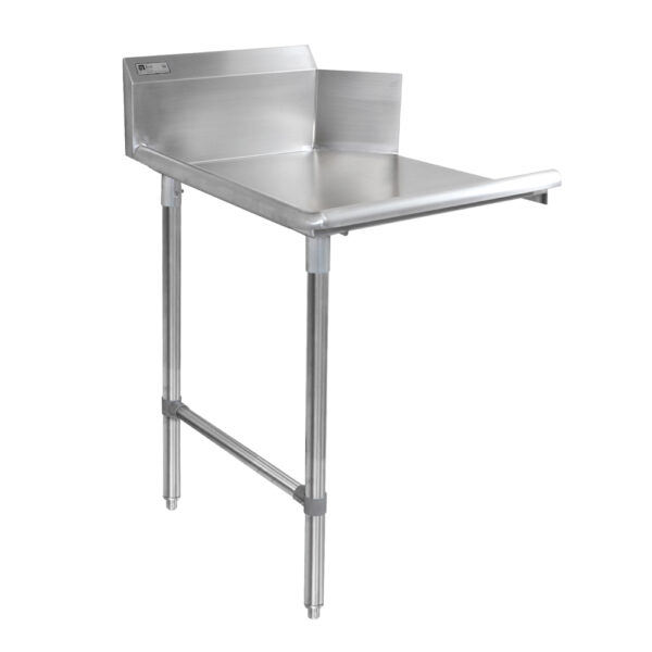 Clean Dishtables, Straight, With Stainless Steel Base "CDT-S-SBK" (PRO-BOWL SERIES) - Left Side