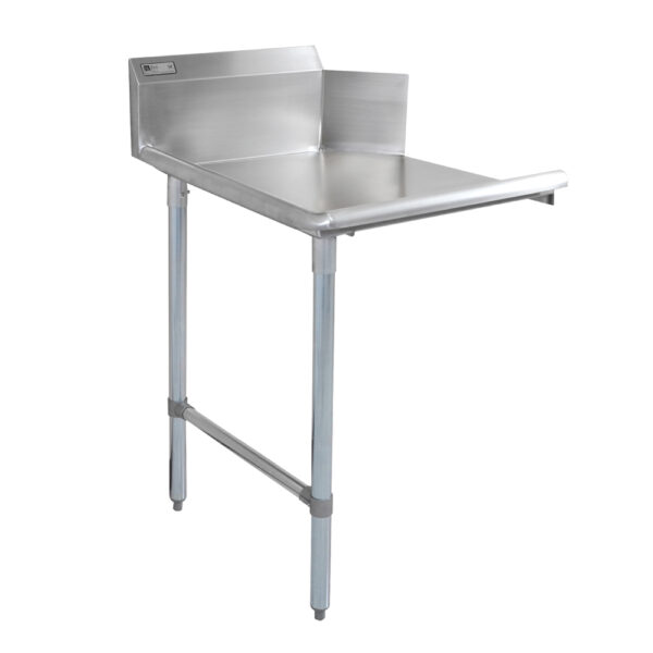 Clean Dishtables, Straight, With Galvanized Base - 16GA "CDT6-S-GBK" (PRO-BOWL SERIES) - LEFT SIDE