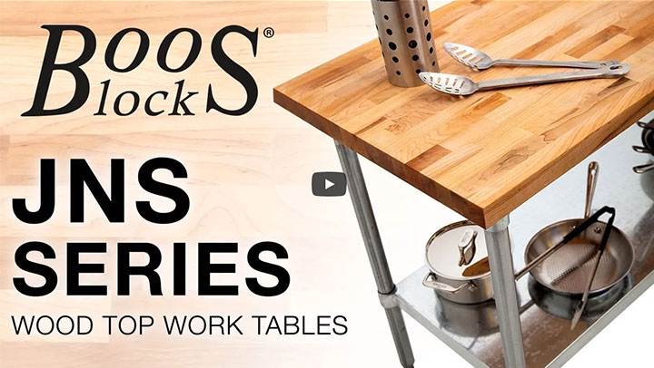 Boos Block JNS series wood top work tables