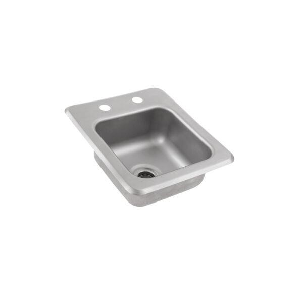 Drop-In Commercial Hand Sink w/ 9"L x 9"W x 5"D Bowl, Basket Drain, Deck Mount