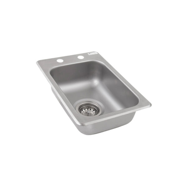 Drop-In Commercial Hand Sink, Bowl Size 10 x 14 x 5, Basket Drain, Deck Mount