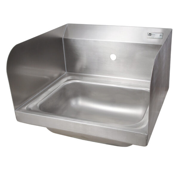 Pro-Bowl Hand Sink, Wall Mount, 14" x 10" x 5" Sink Bowl, Right Side Splash (1) Splash Mount 4" On-Center