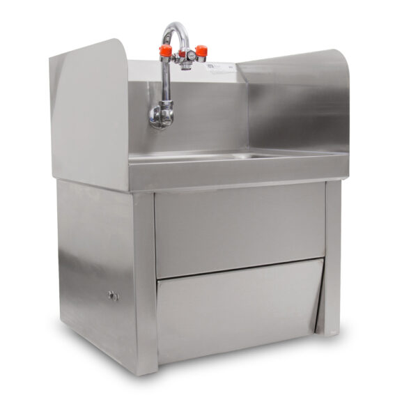 Pro-Bowl Hand Sink, Wall Mount, 14" x 10" x 5" Touchless Hand Sink w/Eye Wash & Knee Valve