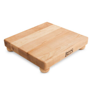 Walnut Square Cutting Board With Feet 1-1/2 Thick (B Series) 12x12x1-1/2