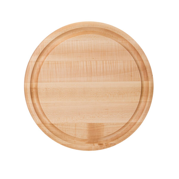 Maple Round Cutting Board With Juice Groove 1-3/4" Thick (CB Series) 12"x1-3/4"