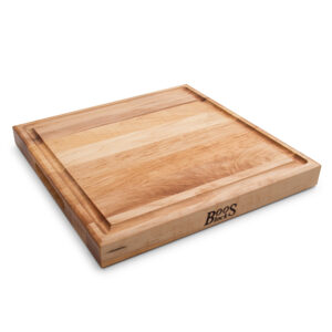 Maple Square Cutting Board With Juice Groove 1-3/4 Thick (CB Series) 15x15x1-3/4