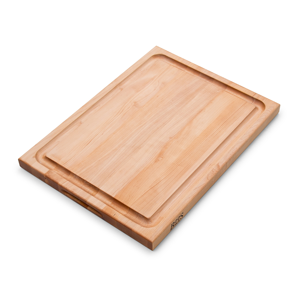 Maple Cutting Board, Grooves for catching bread crumbs