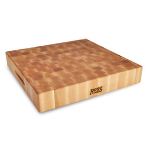Maple Square Chopping Block Reversible, End Grain, 3 Thick (CCB Series) 18x18x3