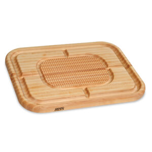 Maple Mayan Carving Cutting Board With Juice Groove & Stabilizing Pyramid Design 1-1/2″ Thick (Carving Series) 24"x18"x1.5"
