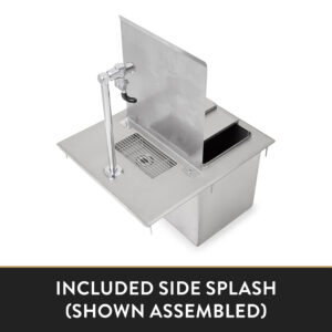 Drop-In Ice Bins With Water Station, With Glass Filler Faucet (Underbar) - 18"x21"