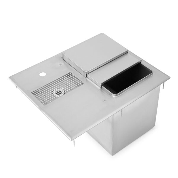 Drop-In Ice Bins With Water Station, Without Glass Filler Faucet (Underbar) - 21"X18"