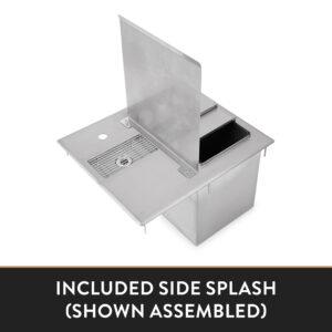 Drop-In Ice Bins With Water Station, Without Glass Filler Faucet (Underbar) - 21"X18"