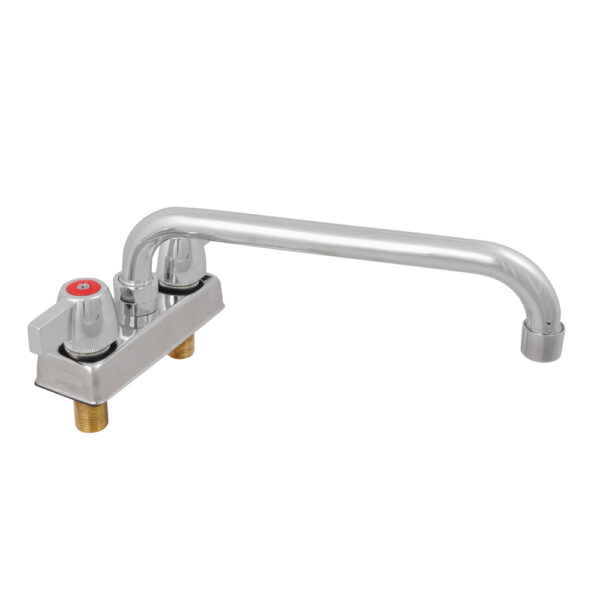 Economy Deck Mount Faucet With 10" Swing Spout, 4" On Center