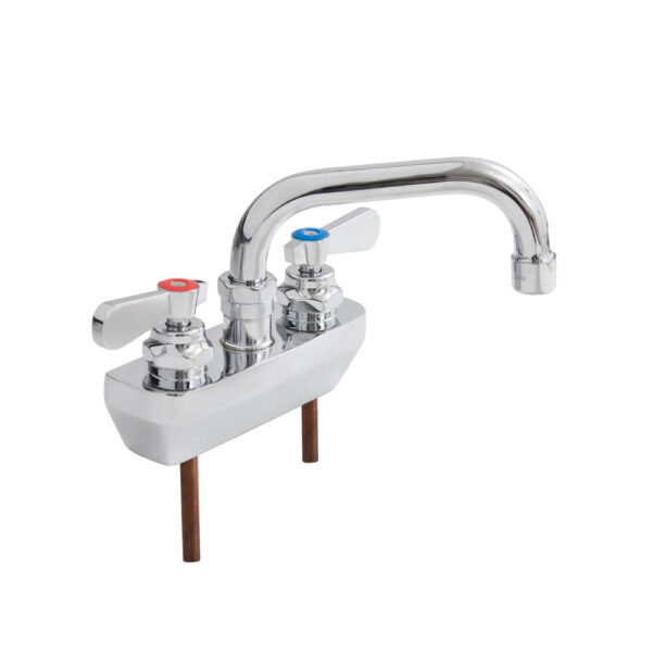 Shallow Mount, Heavy-Duty Splash Mount Faucet With Swing Spout, 4" On Center - 6" Swing
