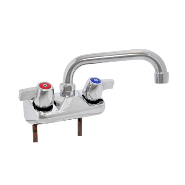 Shallow Mount, Economy Splash Mount Faucet With Swing Spout, 4" On Center - 6" Swing