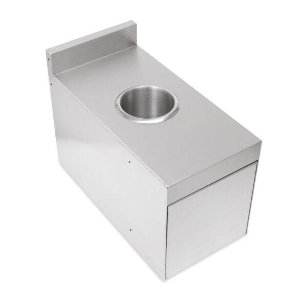 Trash Receptacle Cover With Waste Chute, 18GA Stainless Steel (Underbar)
