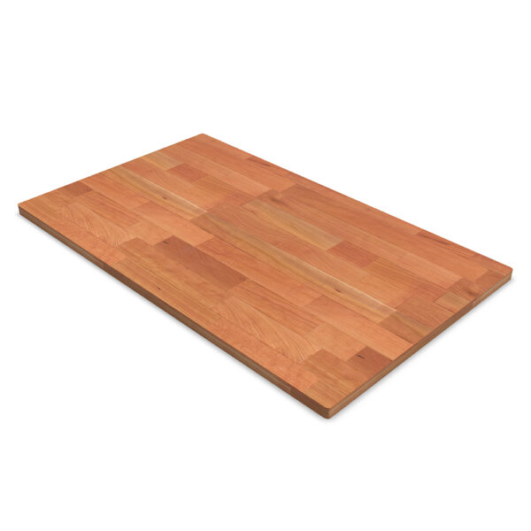 Cherry Rectangular Restaurant Dining Tops, Blended/Jointed Rails, 1-1/2" Thick