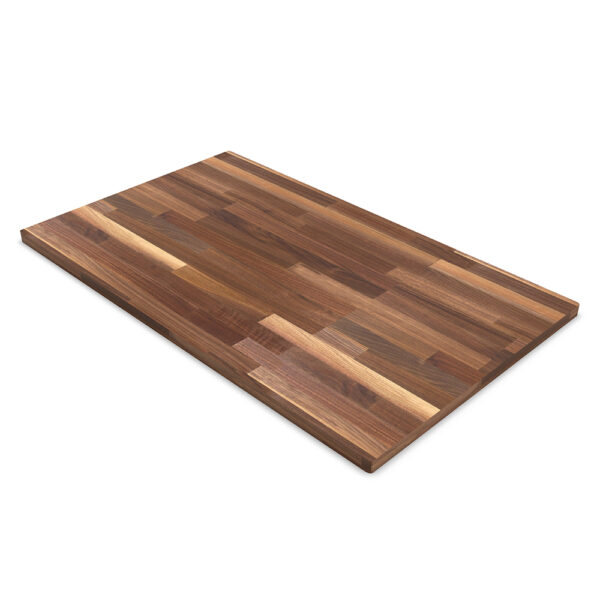 Walnut Rectangular Restaurant Dining Tops, Blended/Jointed Rails, 1-1/2" Thick