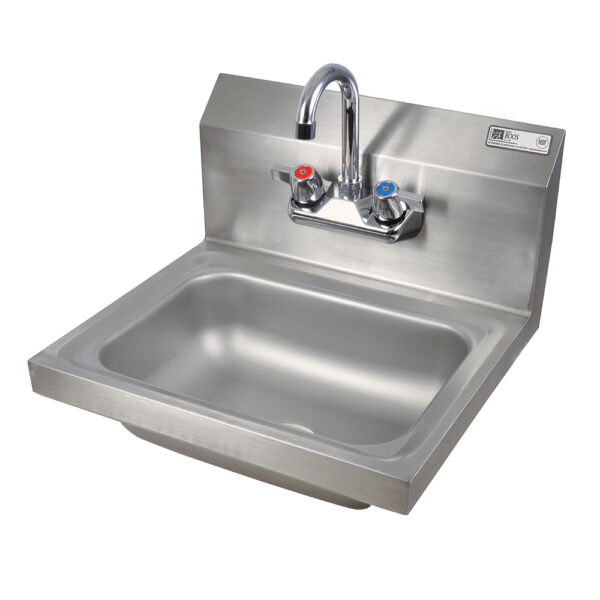 Hand Sink, Wall Mount, 14" X 10" X 5" Bowl, Splash Mount Faucet Holes