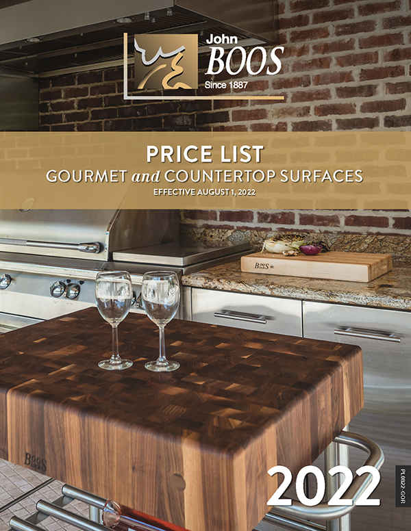 Price List Aug 1, 2022 - Gourmet & Countertop Surfaces