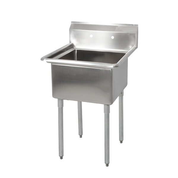 18GA Compartment Sinks, 1-Bowl, Without Drainboard, 12" Deep Bowl (E-Series)
